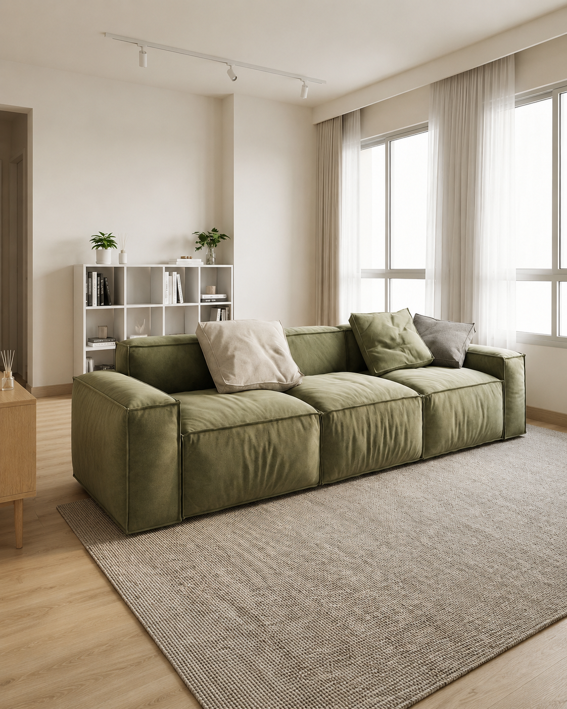 Moss Genuine Leather Sofa