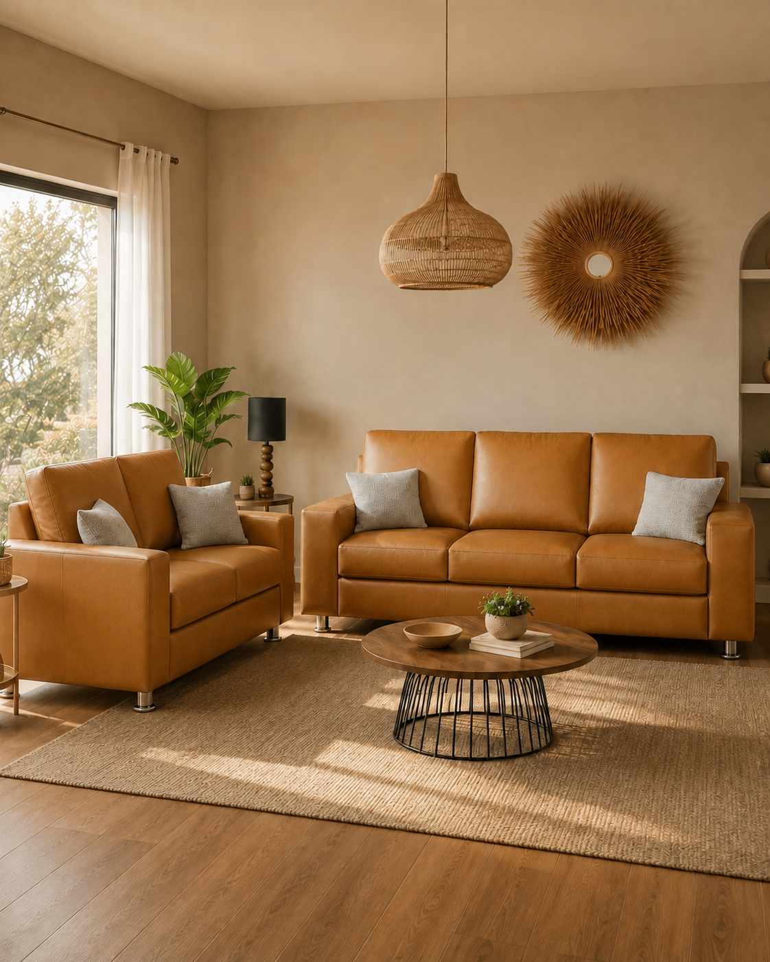 Corven Faux Leather Sofa