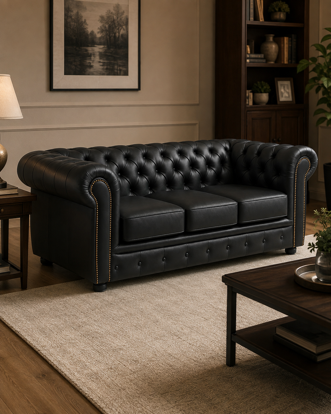Harrington Full Leather Chesterfield Sofa
