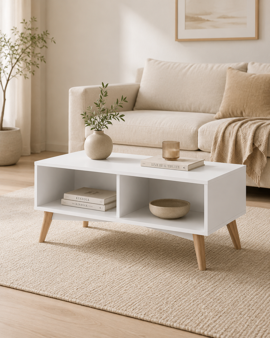 Eira White Coffee Table