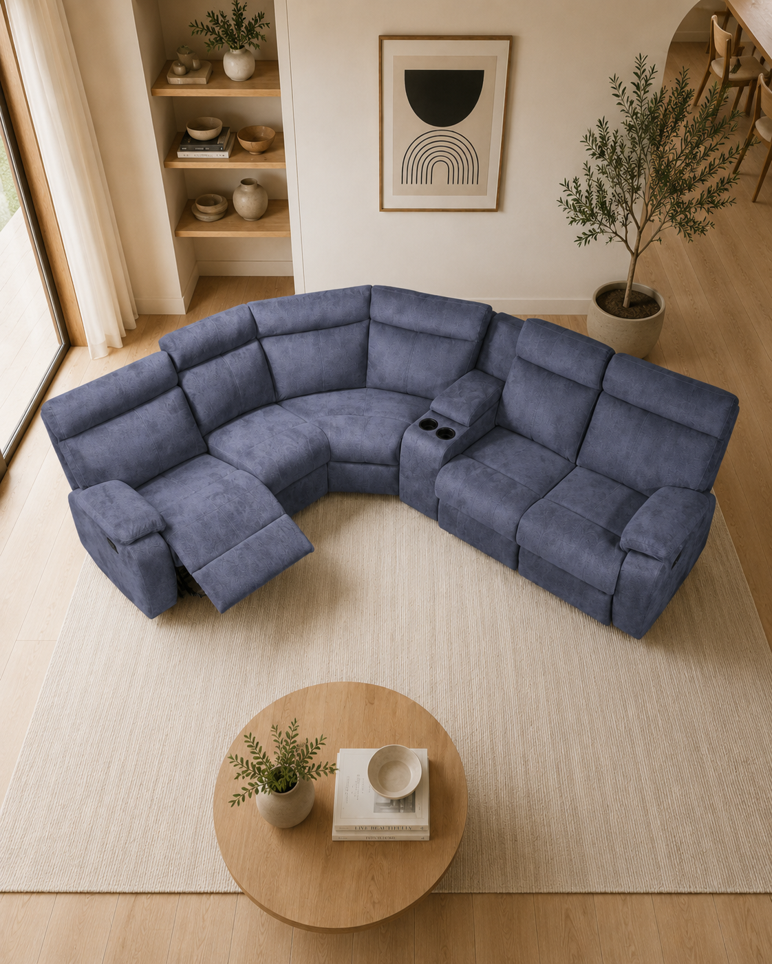 Blenheim Fabric Recliner Sectional Sofa