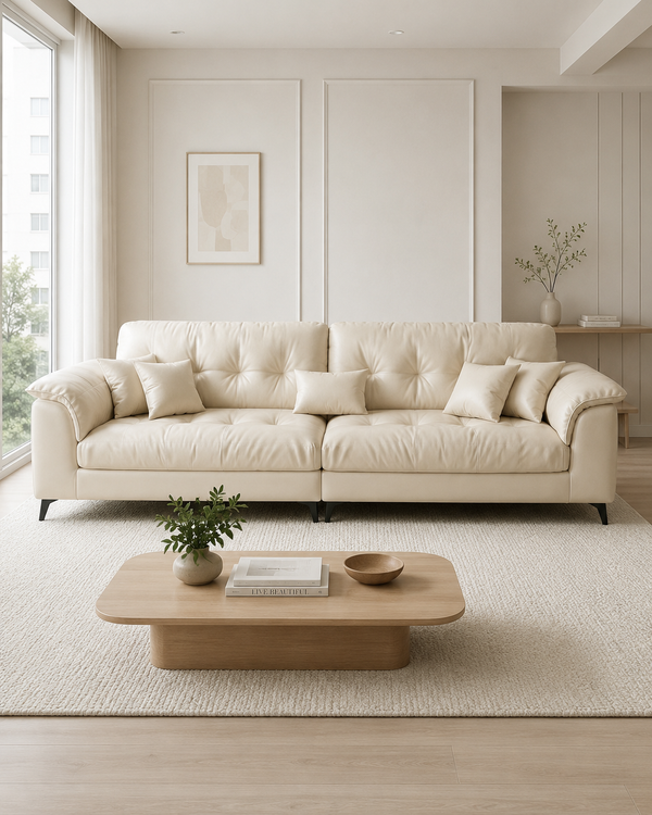 Seraphine Faux Leather Sofa