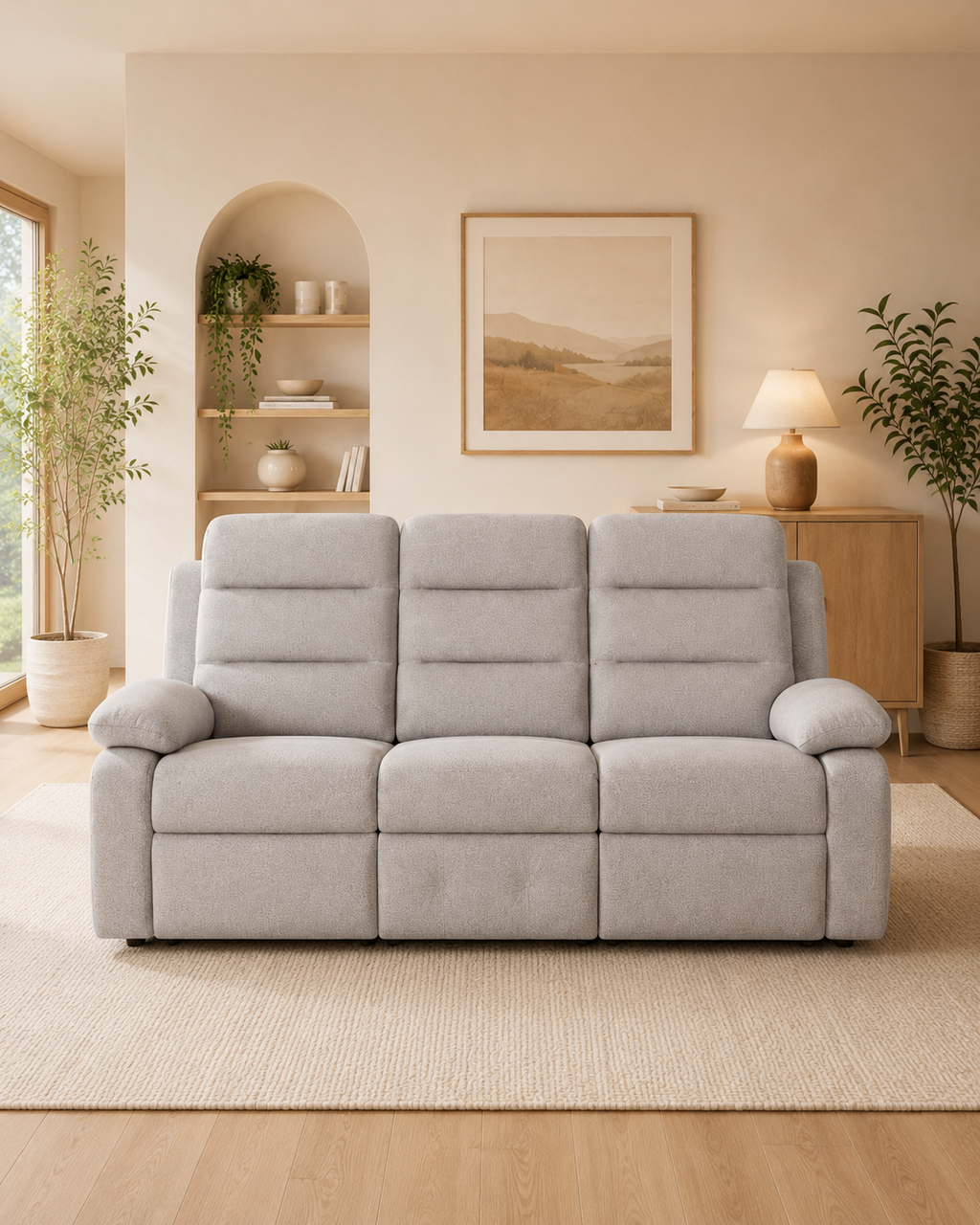 Viremont Belgian Fabric Recliner Sofa