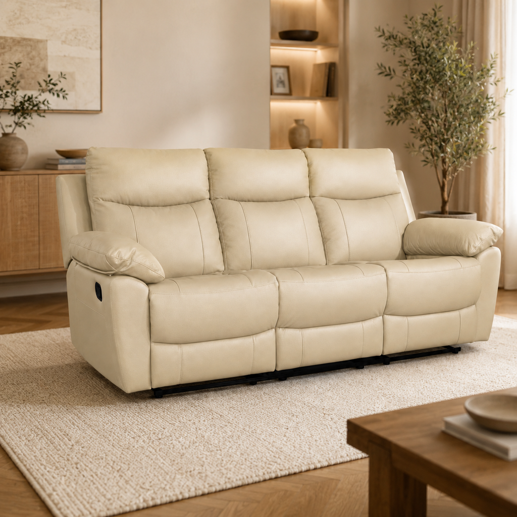 Grantham Genuine Leather Recliner Sofa