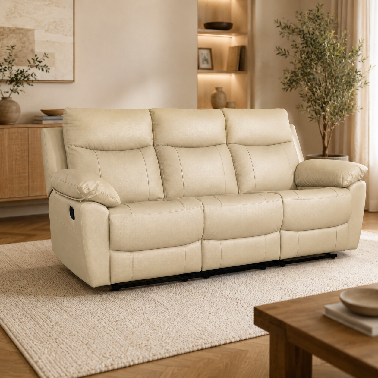 Grantham Genuine Leather Recliner Sofa