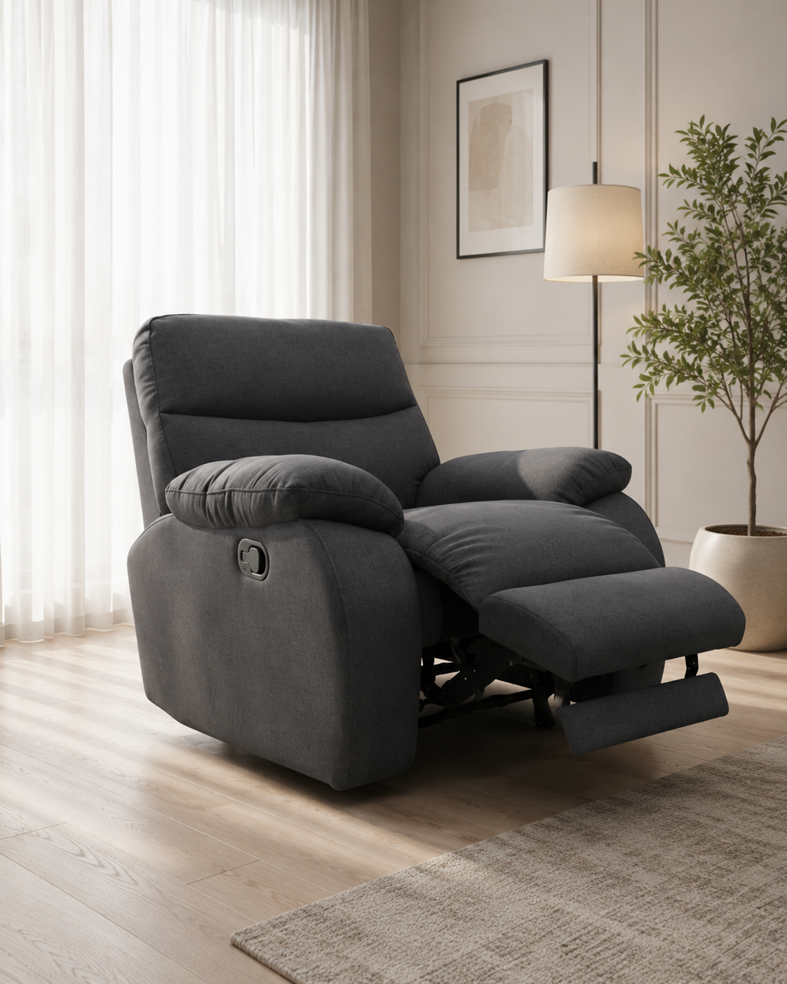Hollis Fabric Recliner Sofa
