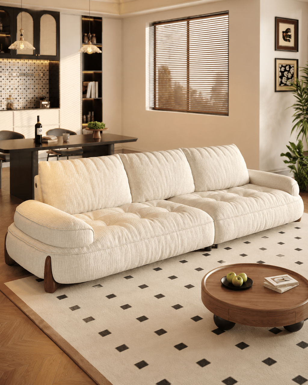 Ardena Chenille Fabric Sofa