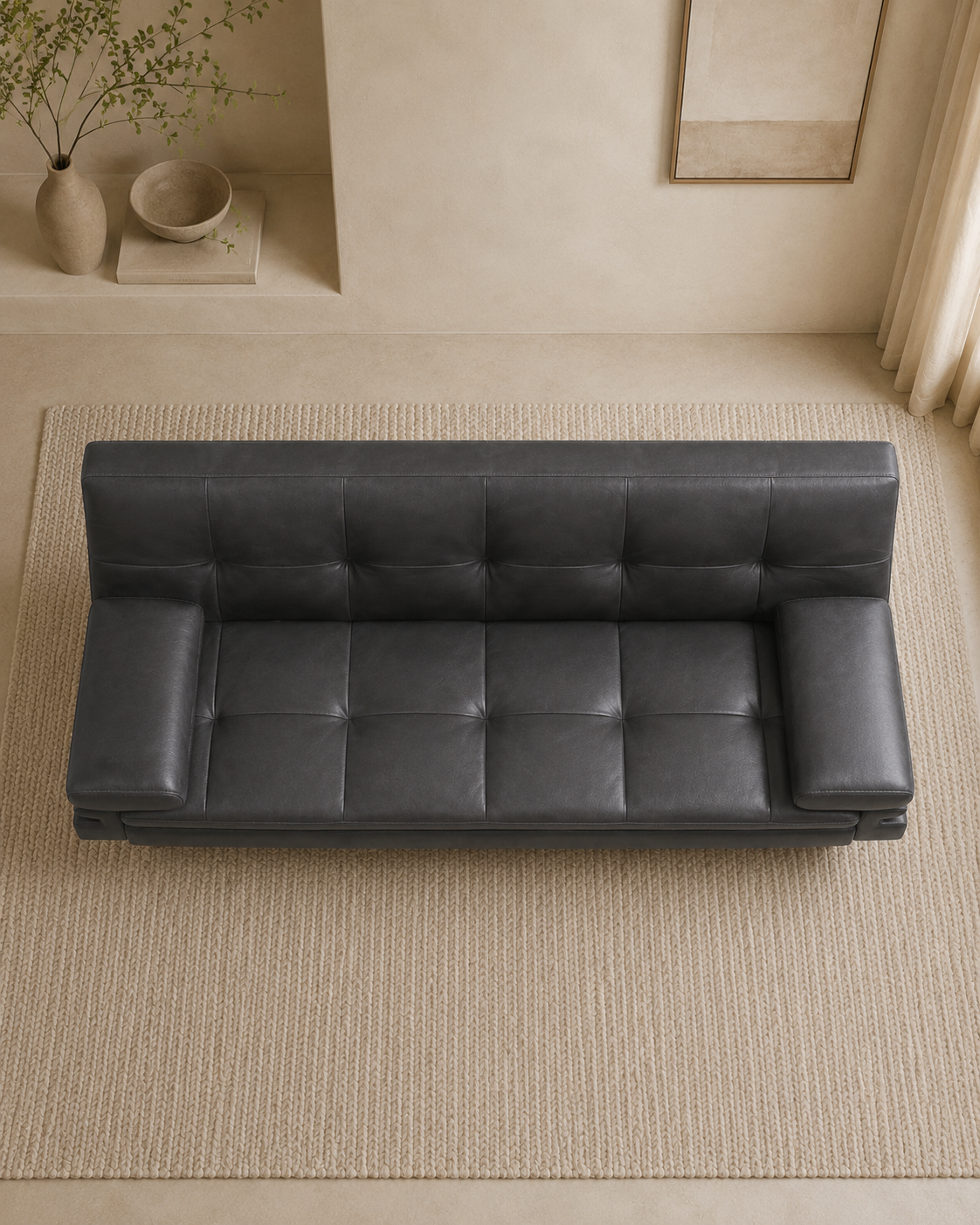 Varen Faux Leather Sofa Bed