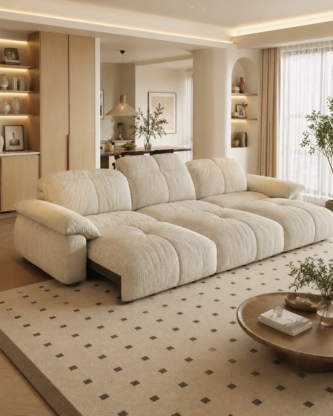 Lunara Chenille Fabric Electric Sofa Bed