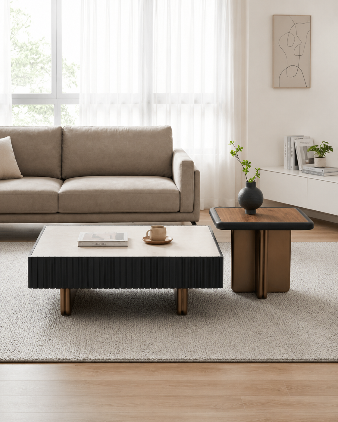 Tavon Sintered Stone Coffee Table