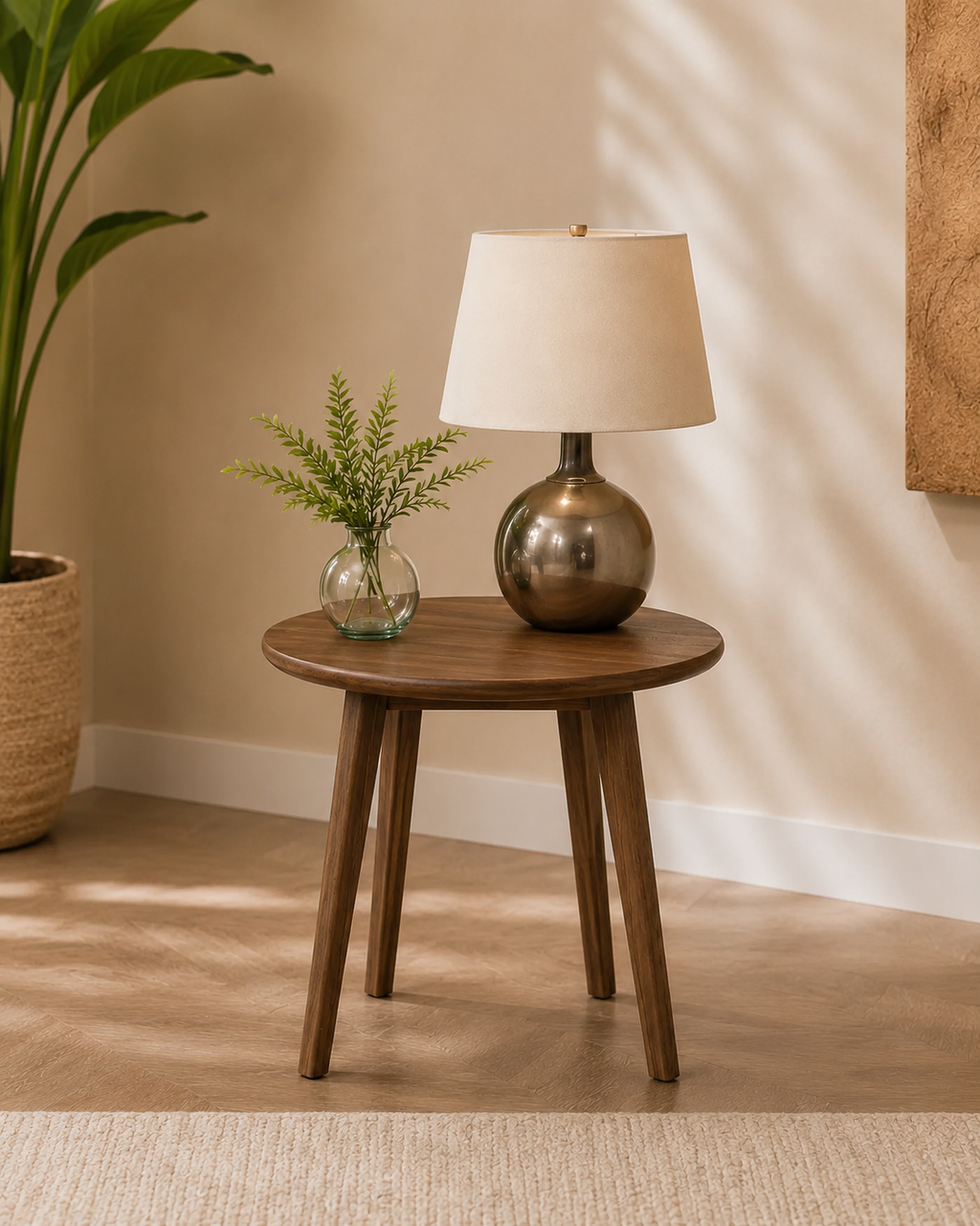 Enso Round Wooden Side Table