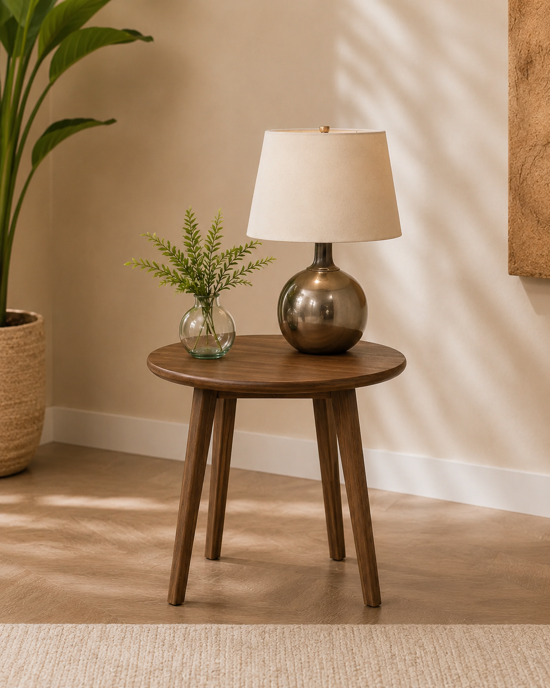 Enso Round Wooden Side Table