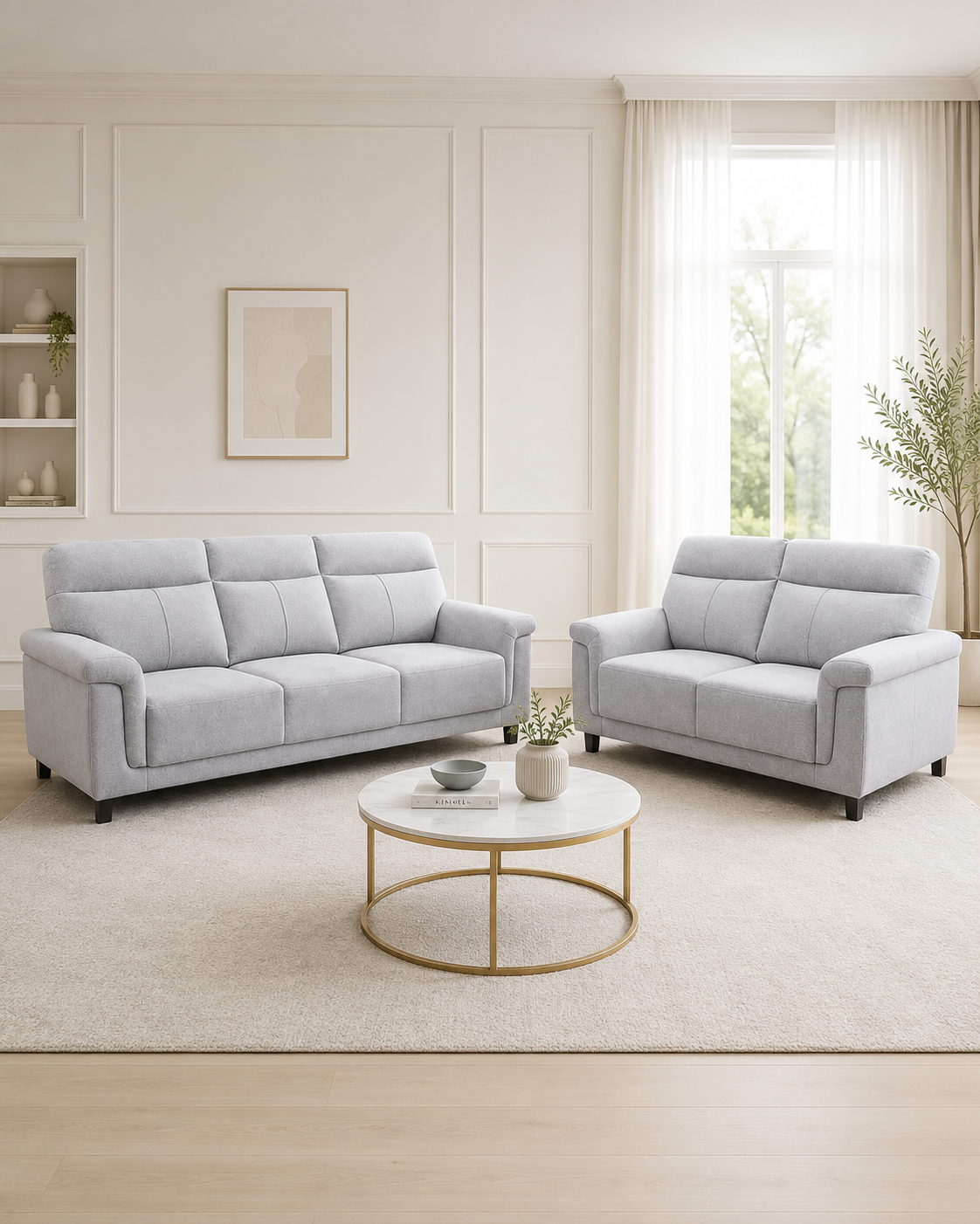 Mira Fabric Sofa Set