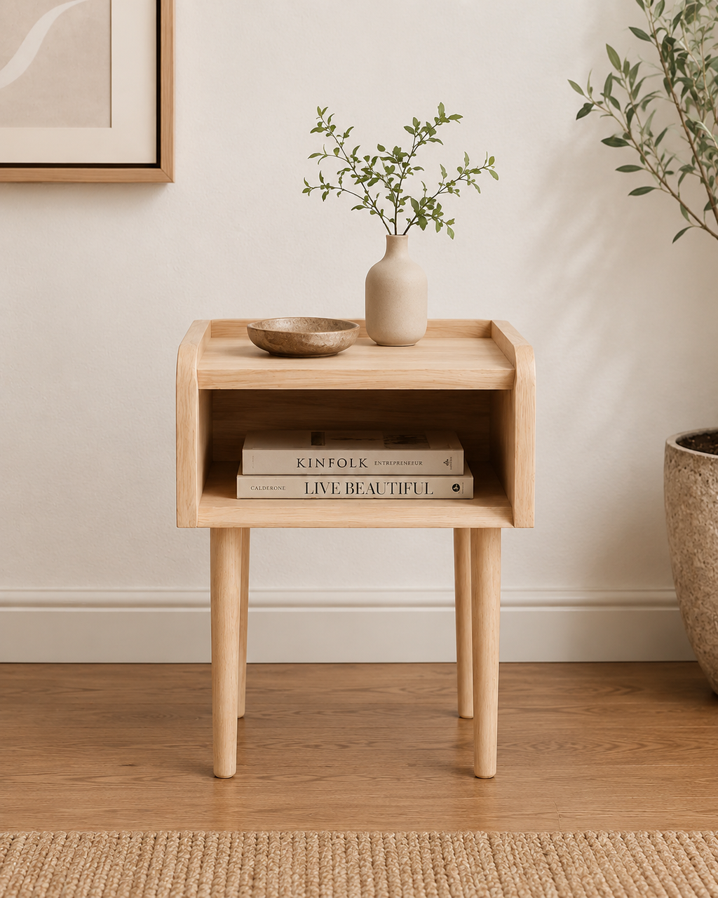 Runa Wooden Bedside Table