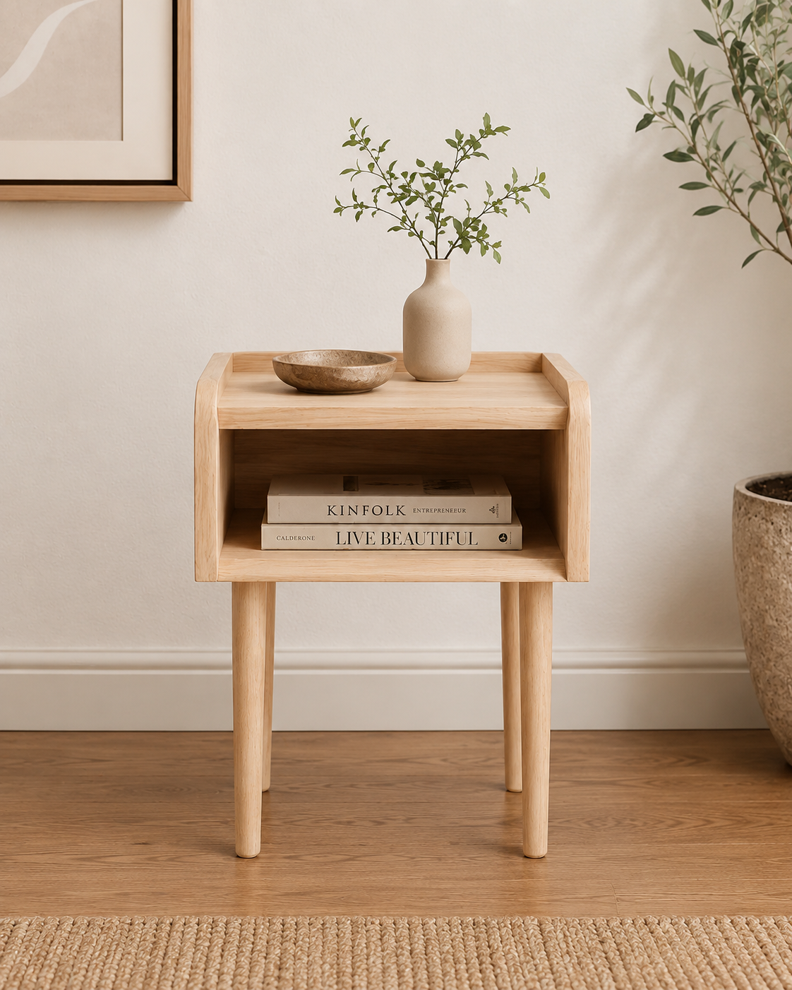 Runa Wooden Bedside Table