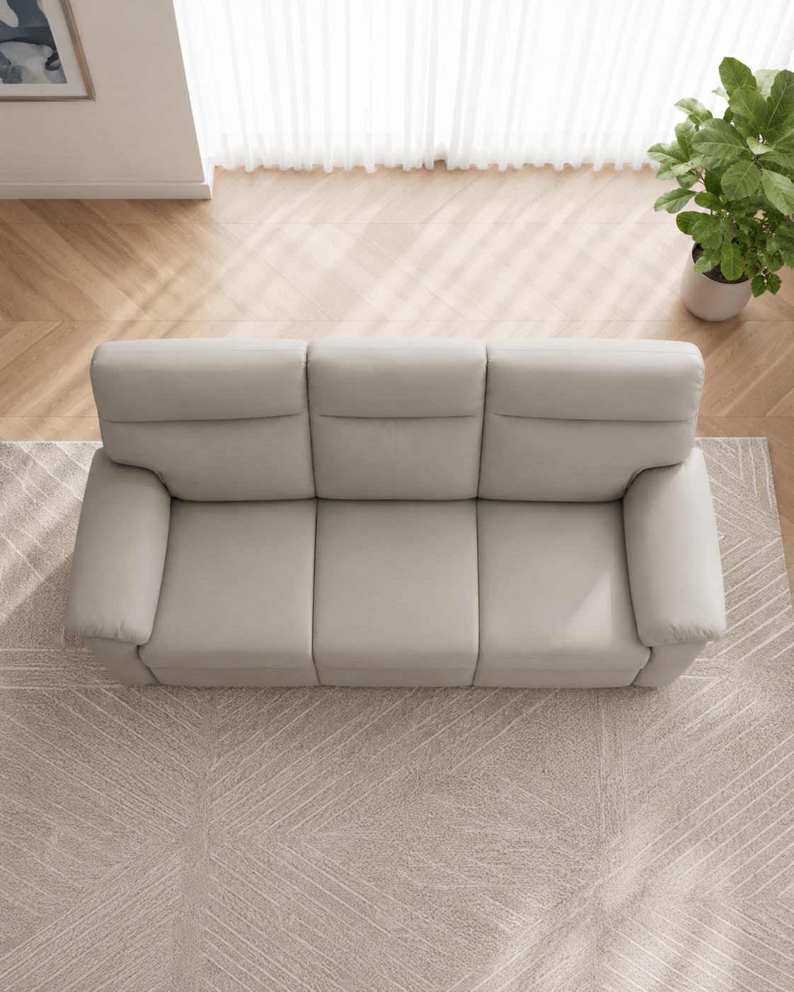 Pavia Fabric Recliner Sofa
