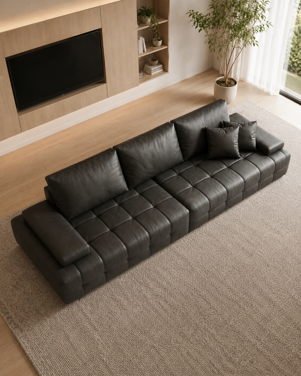 Sable Leather Sofa