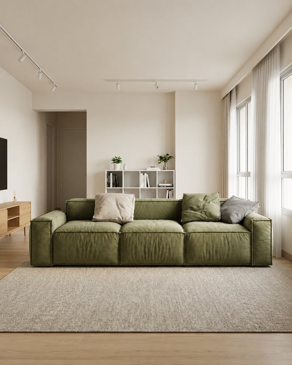 Moss Genuine Leather Sofa