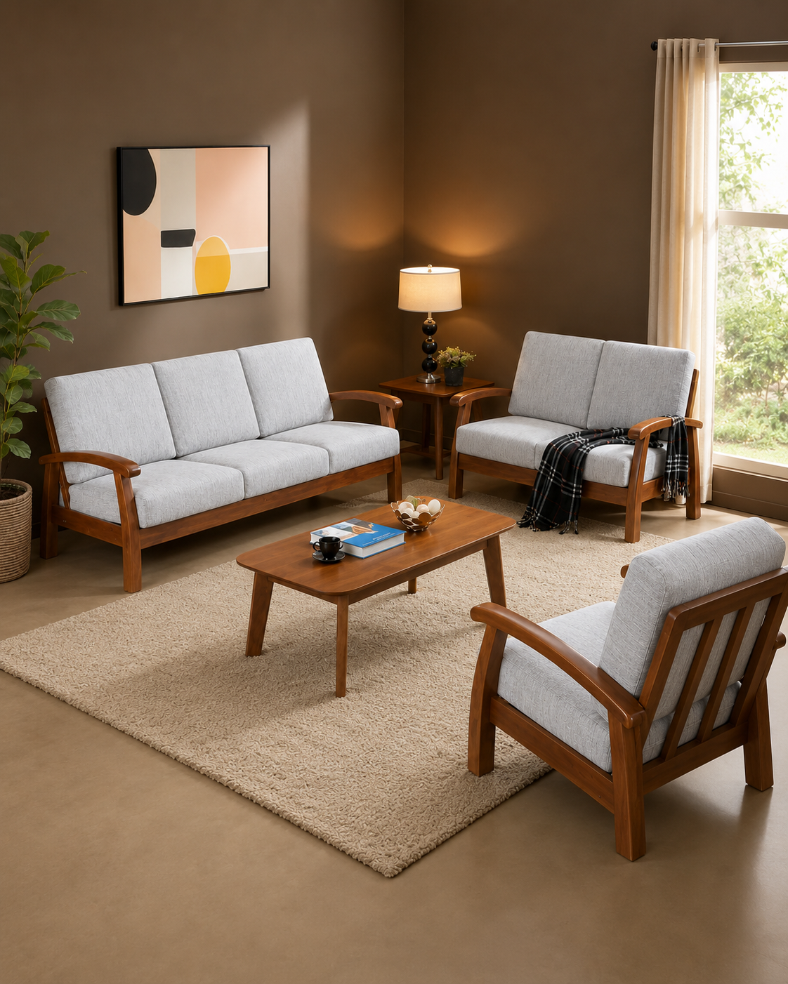 Elston Wooden Sofa