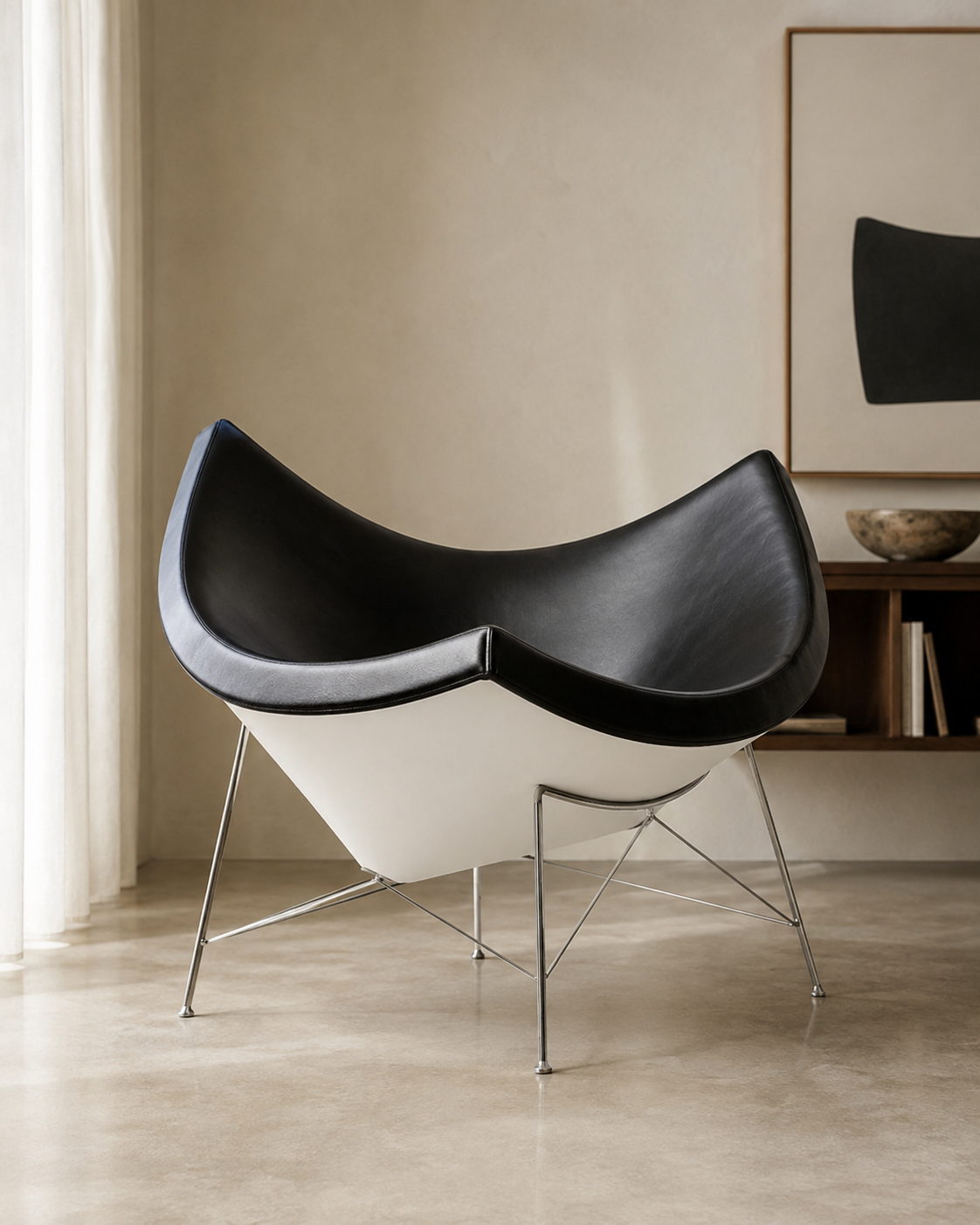 Cassian Faux Leather Lounge Chair