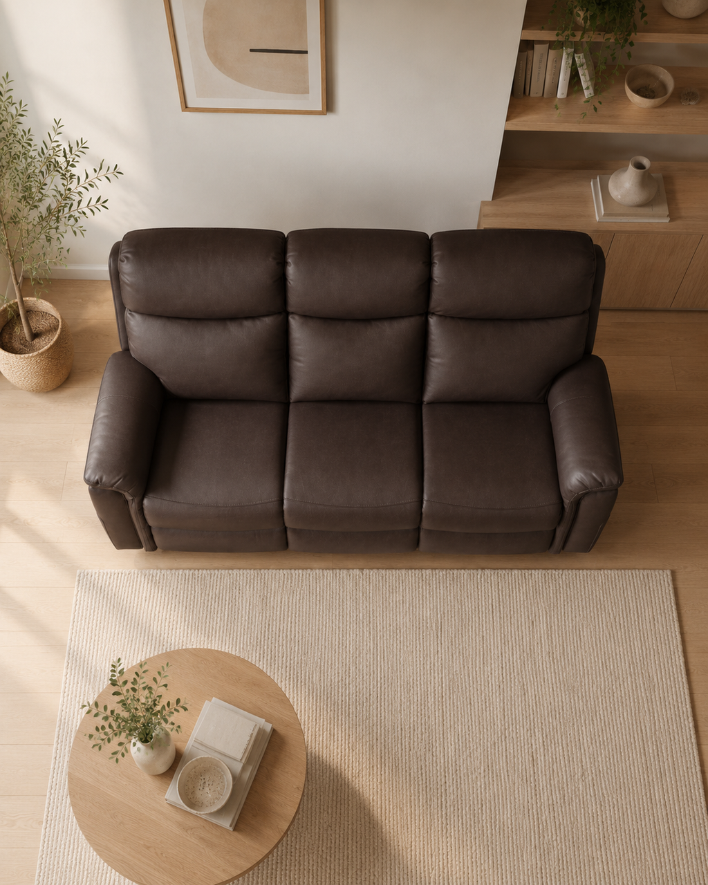 Winchester Genuine Leather Recliner Sofa