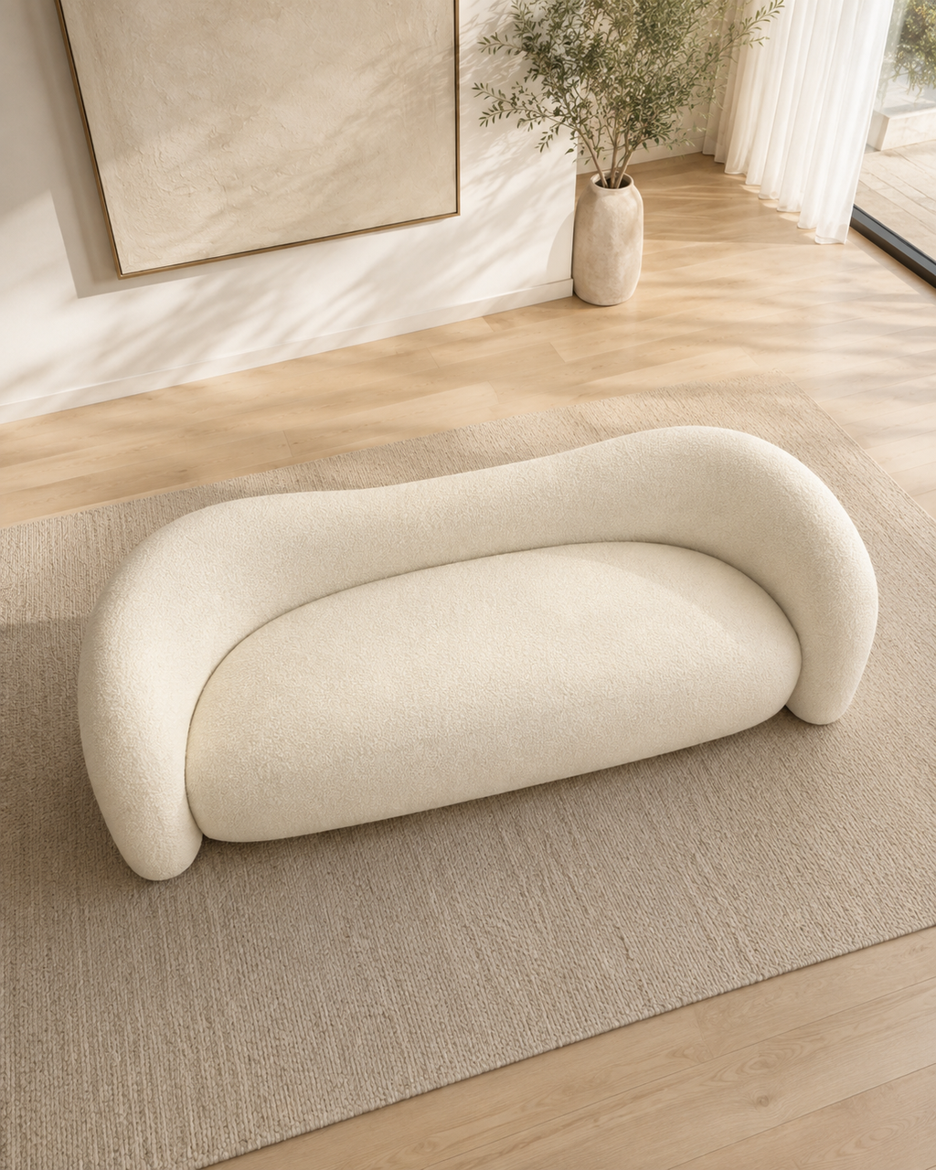 Wyndham Bouclé Fabric Sofa