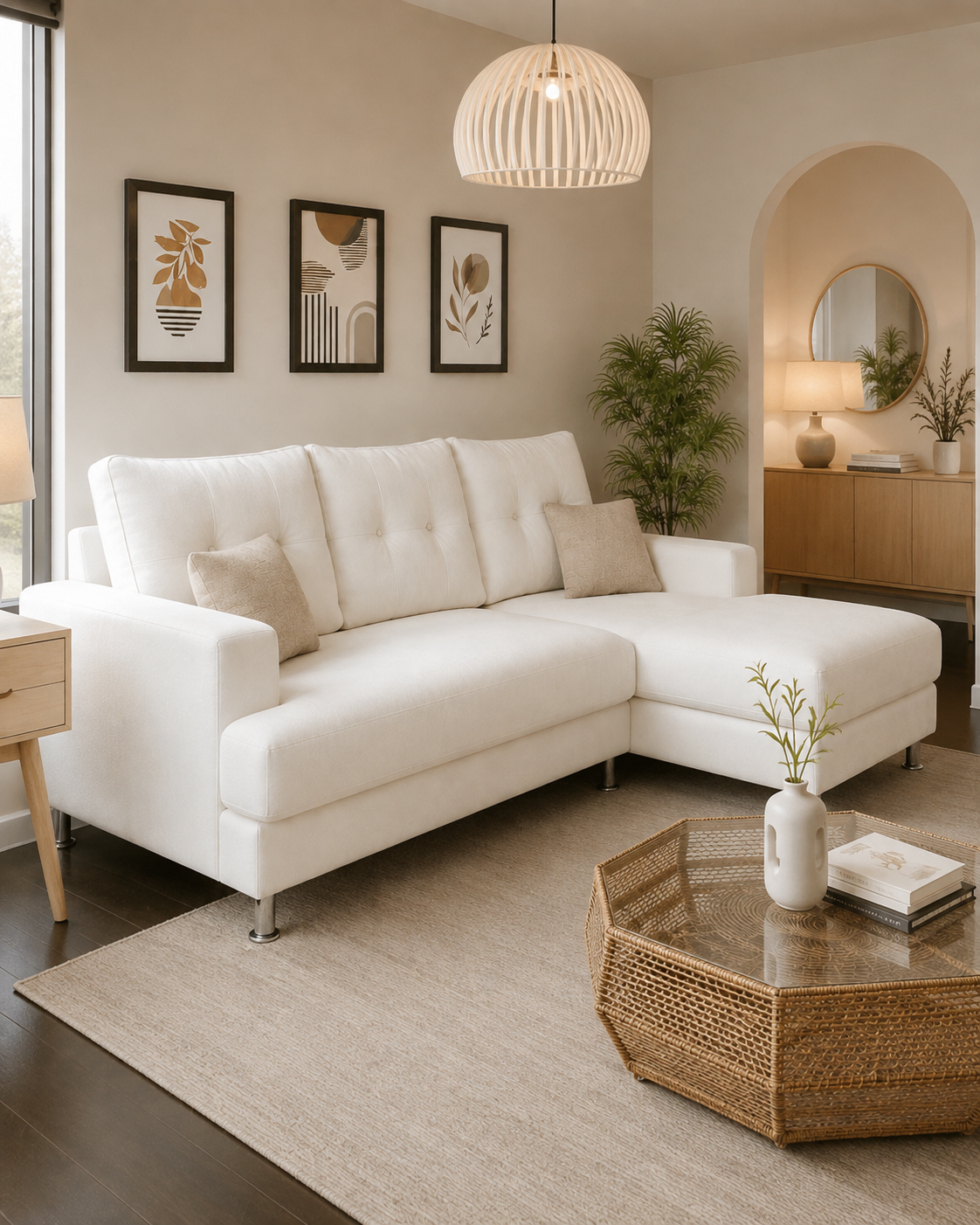 Ashbourne Fabric Chaise Sofa