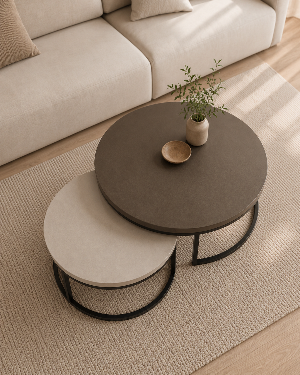 Maelis Round Nesting Coffee Table