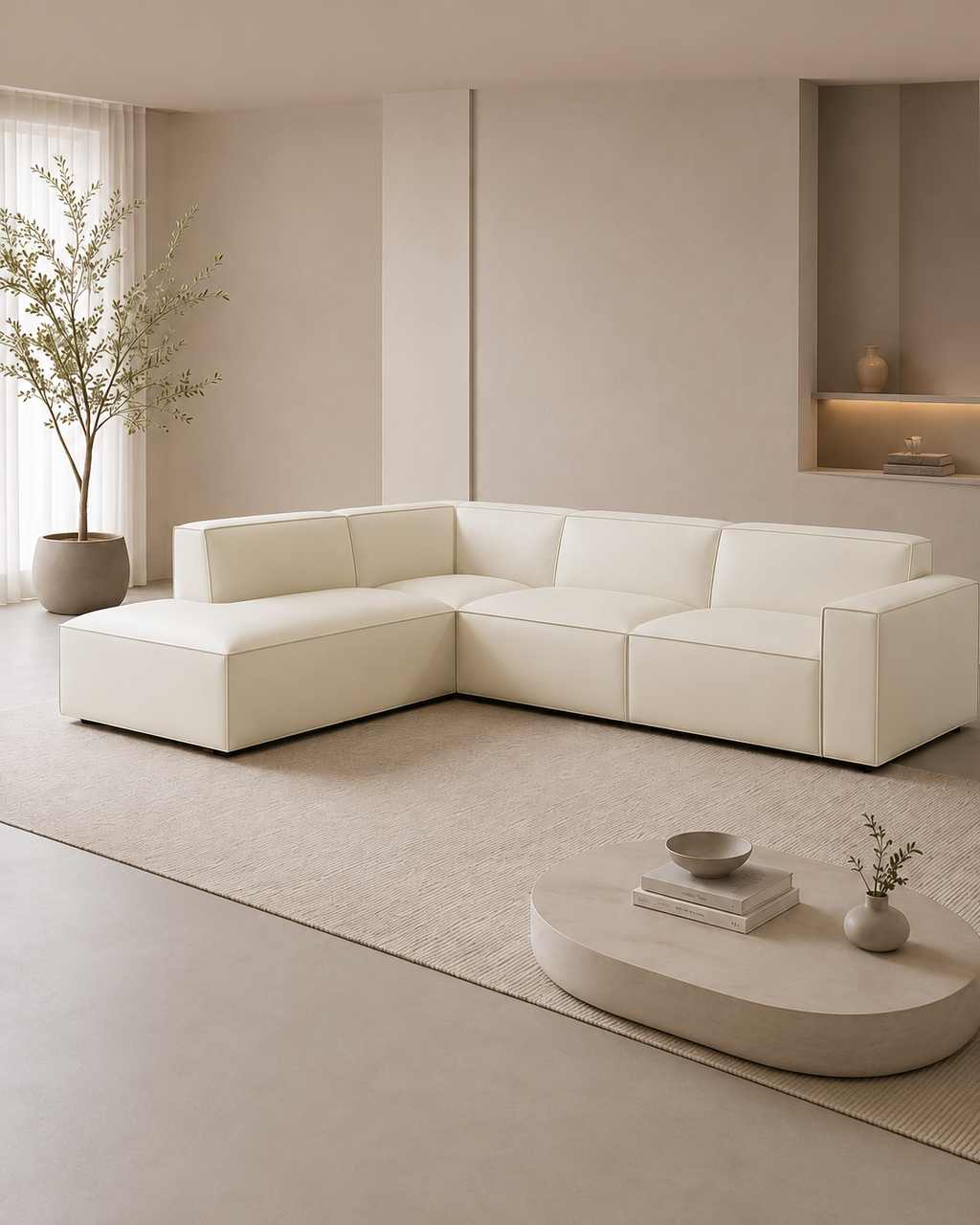 Caelis Pet-Friendly Fabric Sectional Sofa