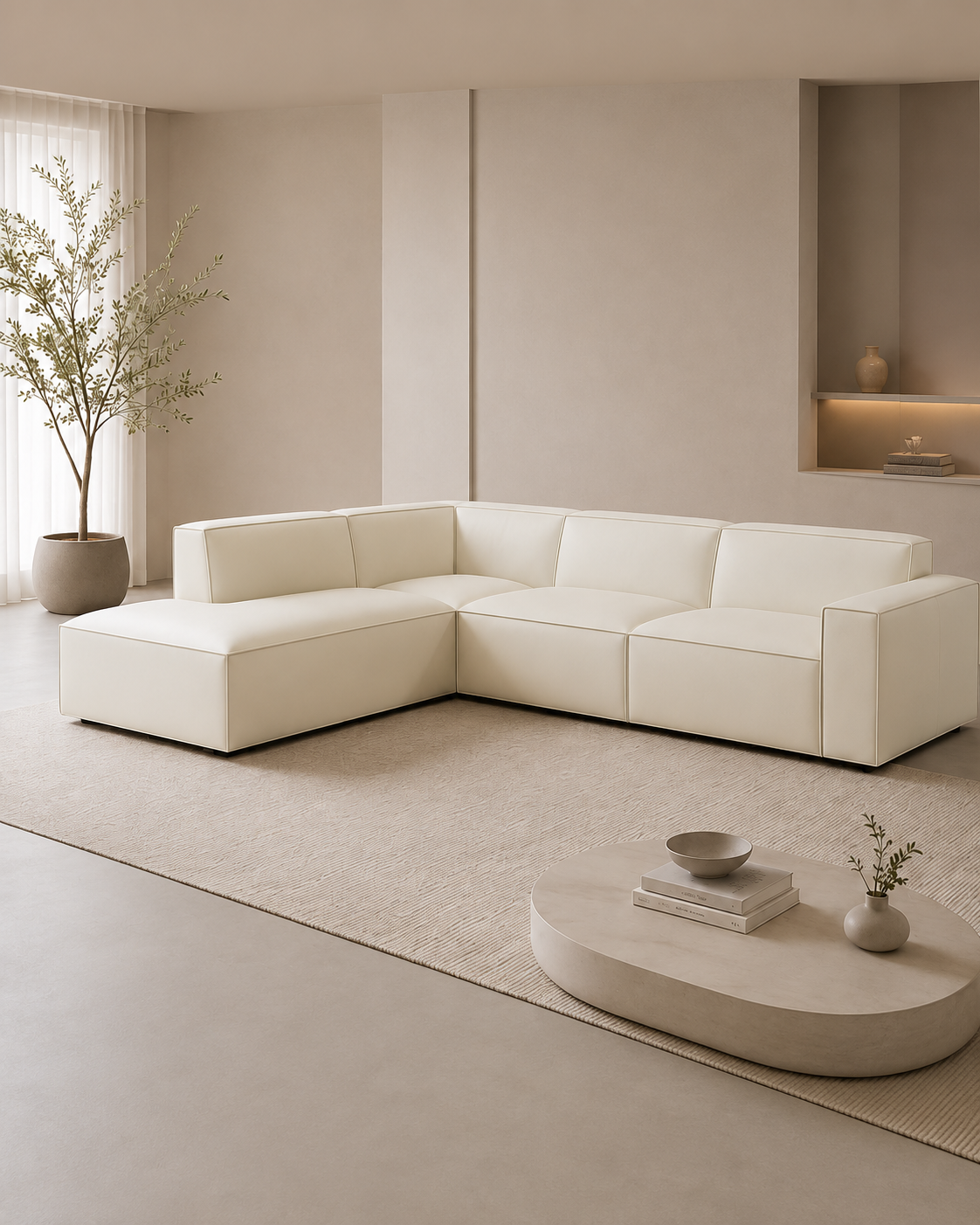 Caelis Pet-Friendly Fabric Sectional Sofa
