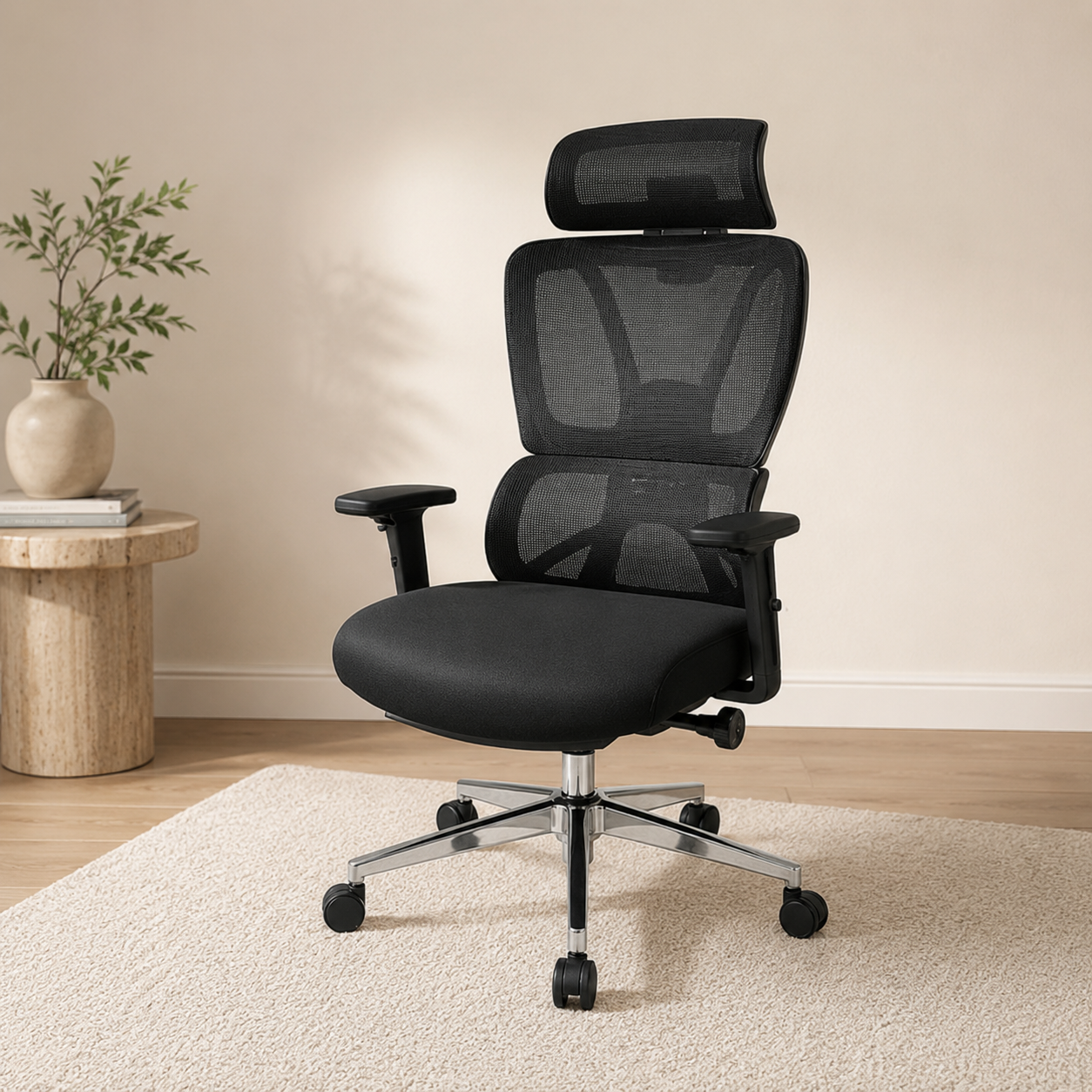 Denali High Backrest Black Mesh Office Chair