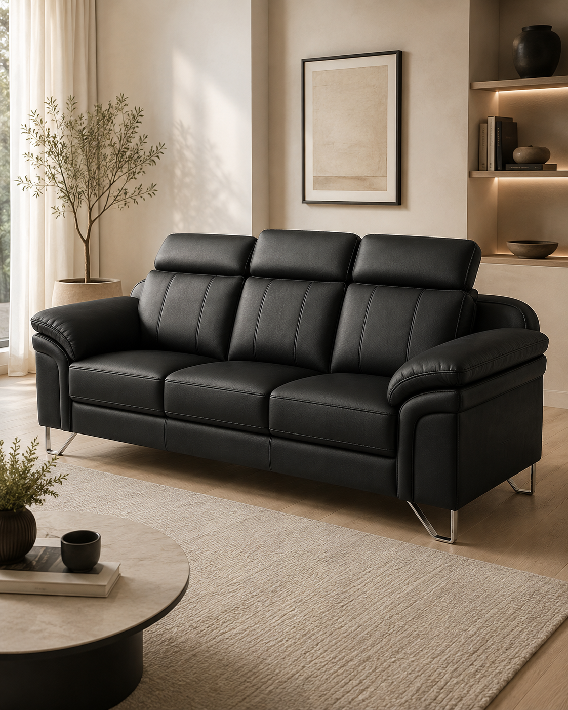Vantor Faux Leather Sofa