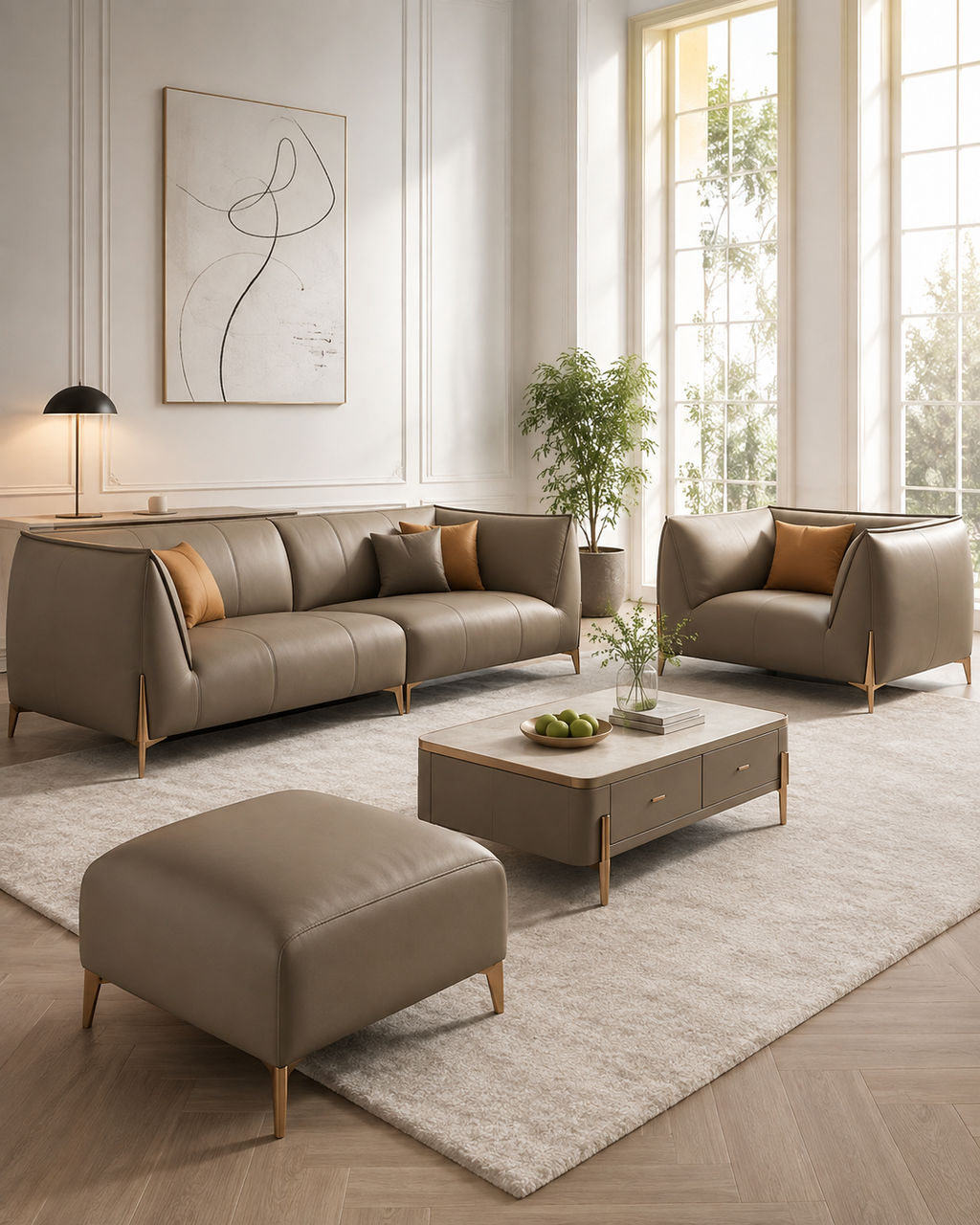 Quinton PU Leather Sofa