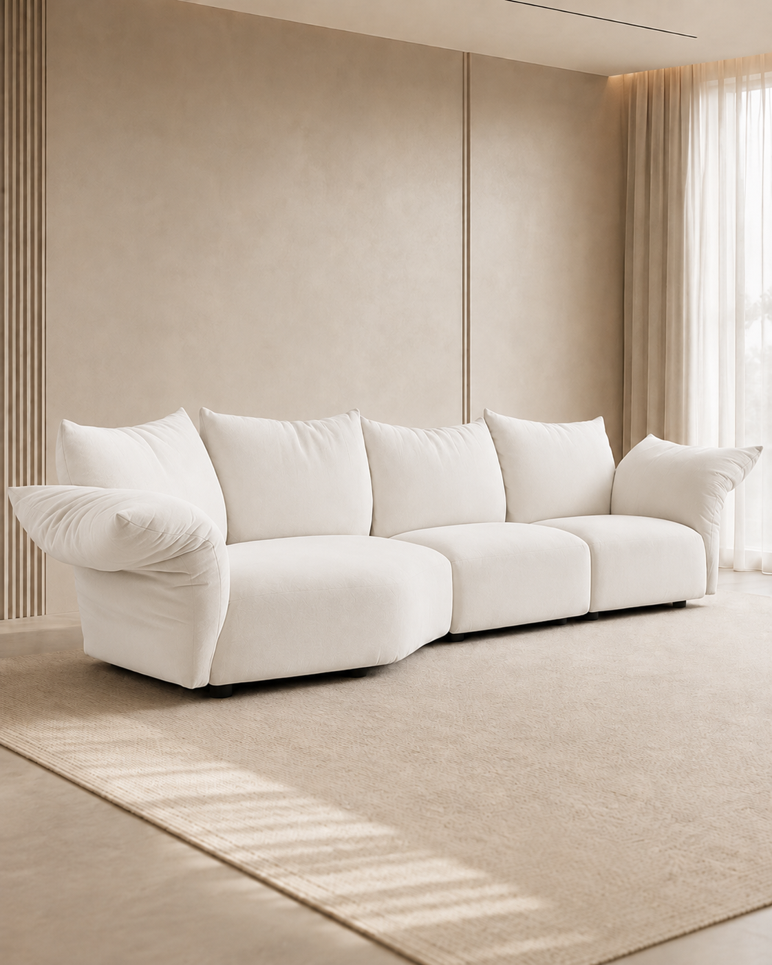 Hatherley Velvet Corner Sectional Sofa
