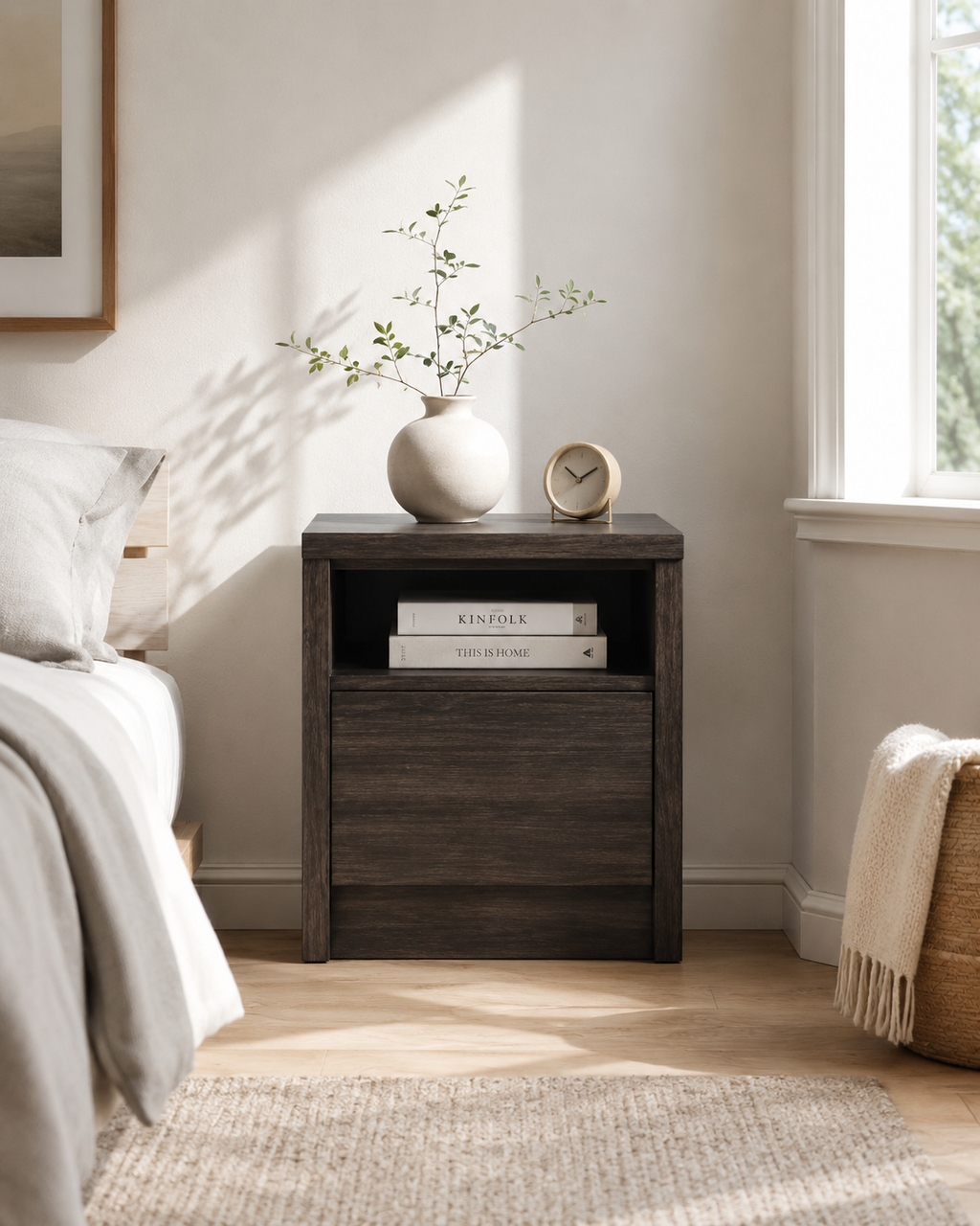 Soren Walnut Bedside Table