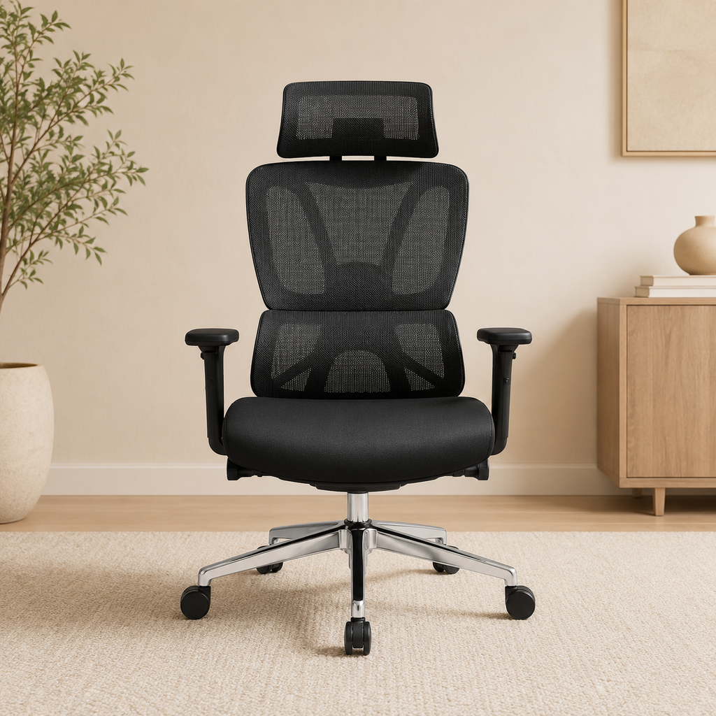 Denali High Backrest Black Mesh Office Chair