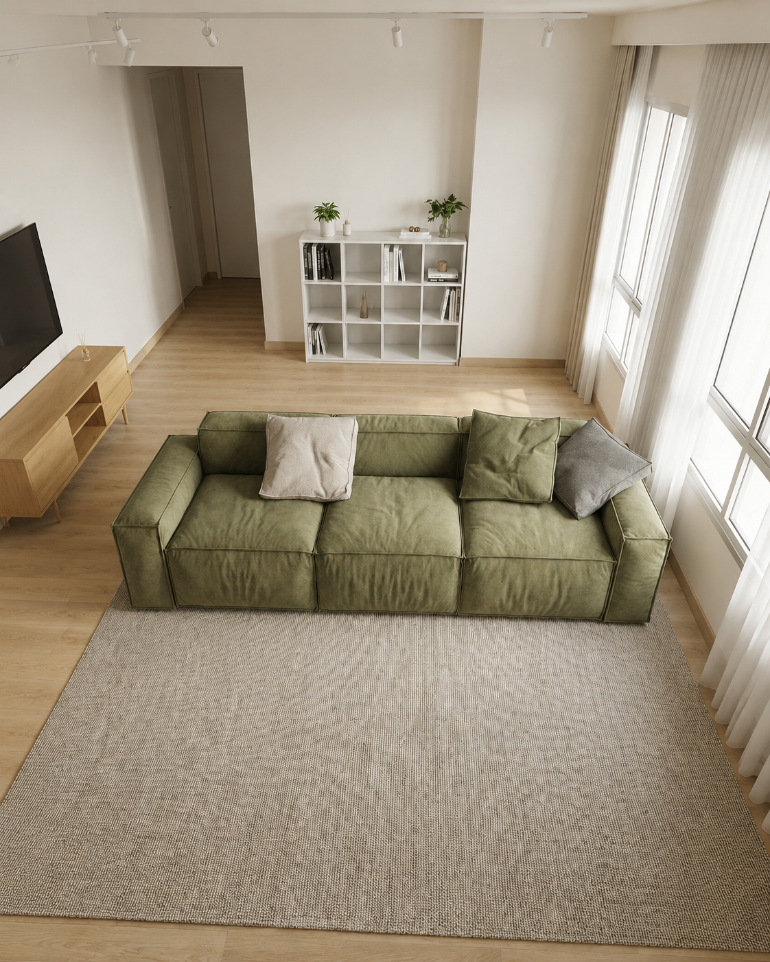 Moss Genuine Leather Sofa