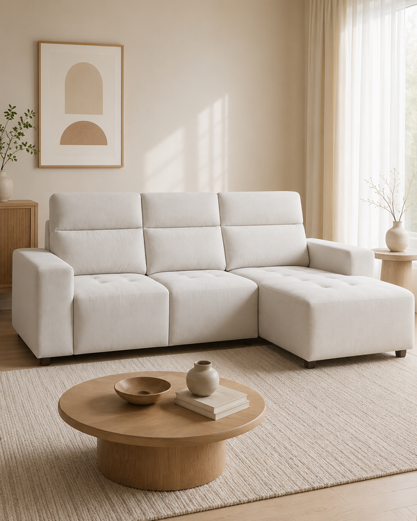 Isla Fabric L-Shaped Sofa