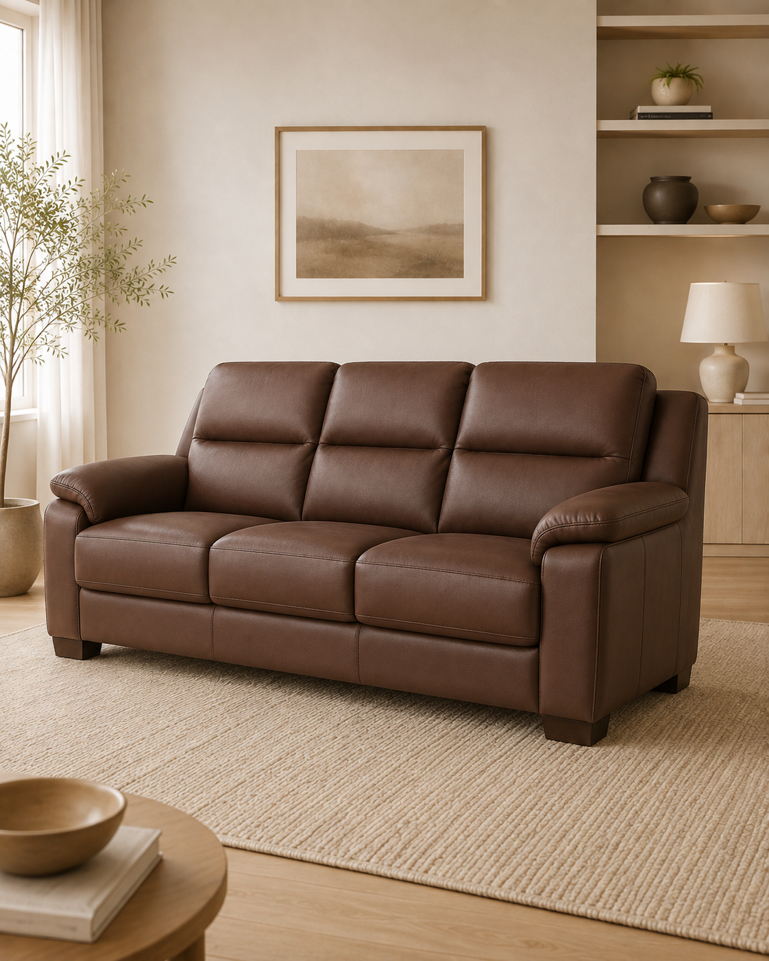 Somerby Faux Leather Sofa