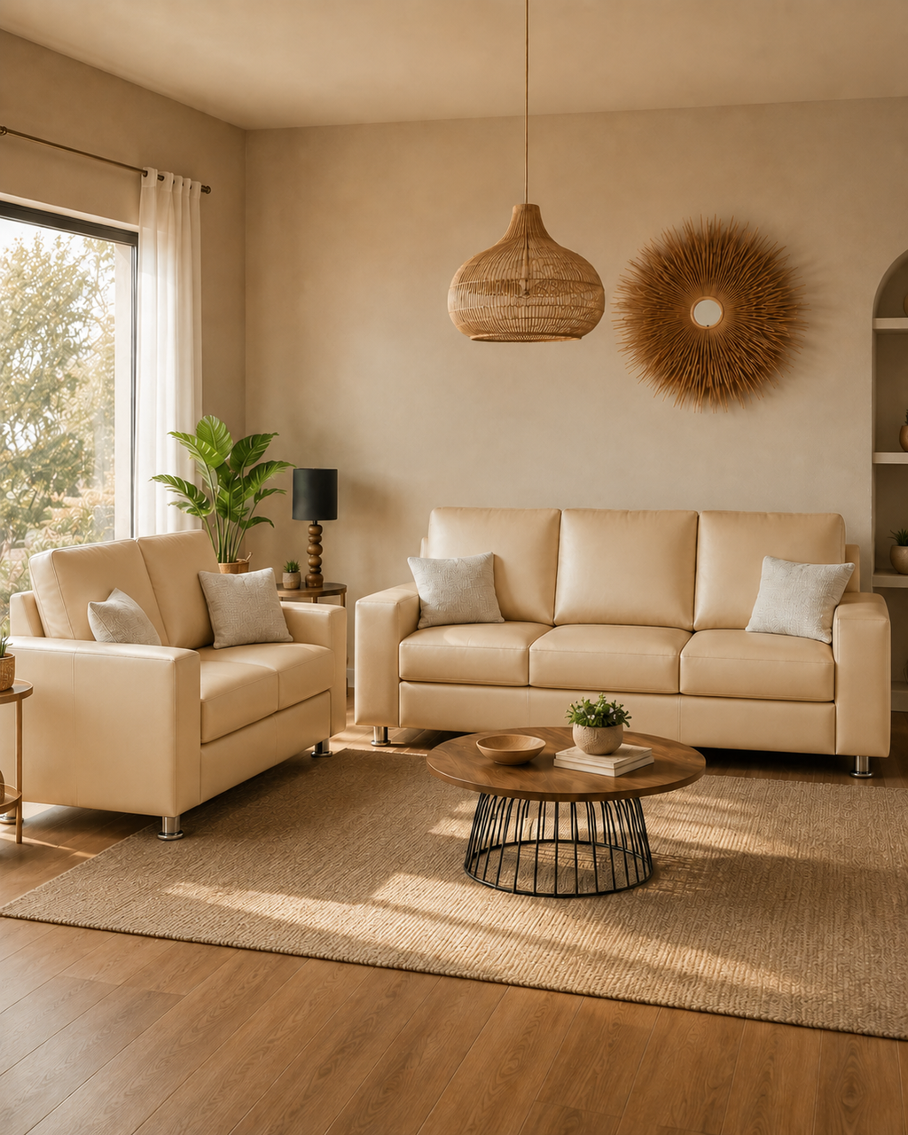 Corven Faux Leather Sofa