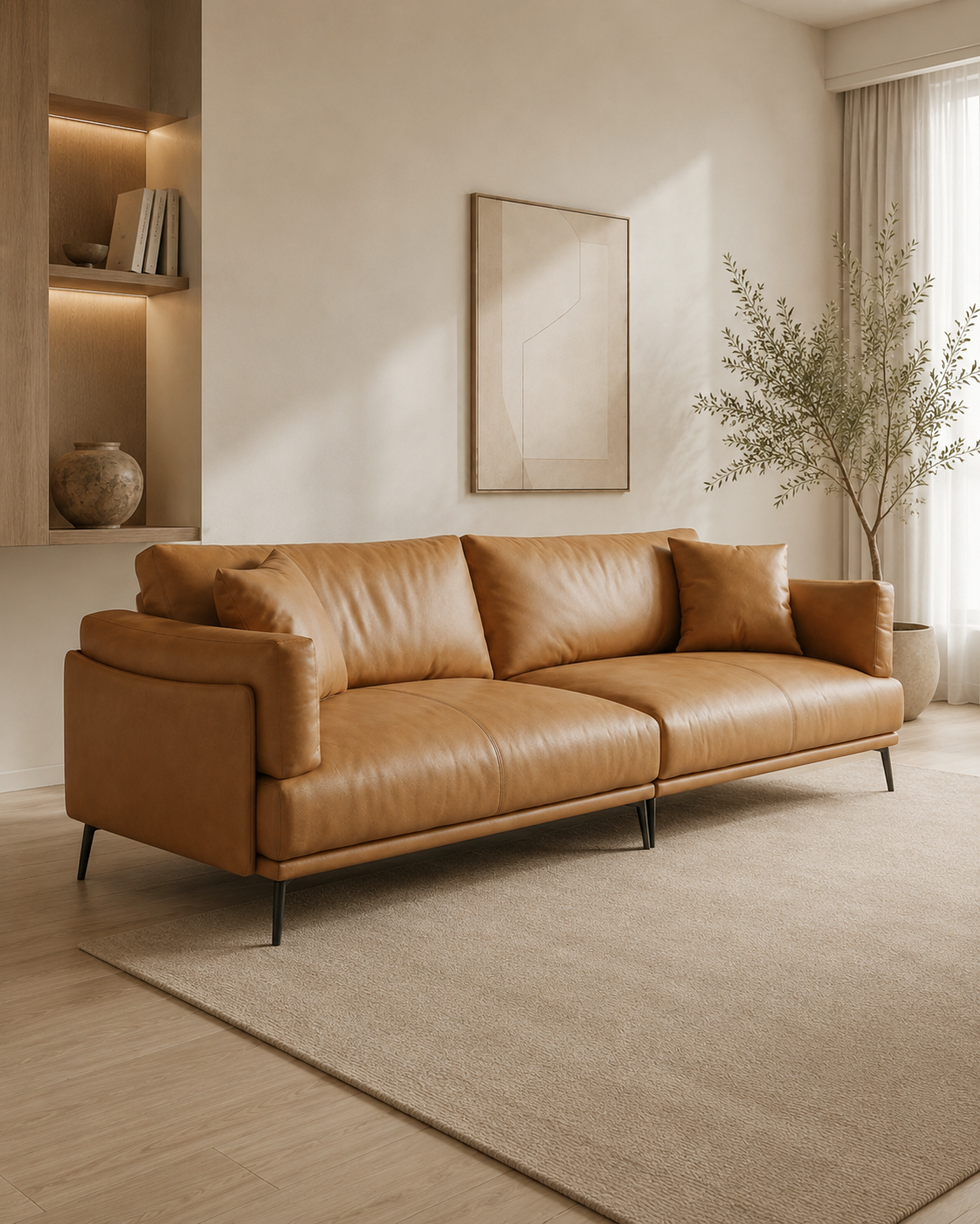 Aurelio Leather Sofa