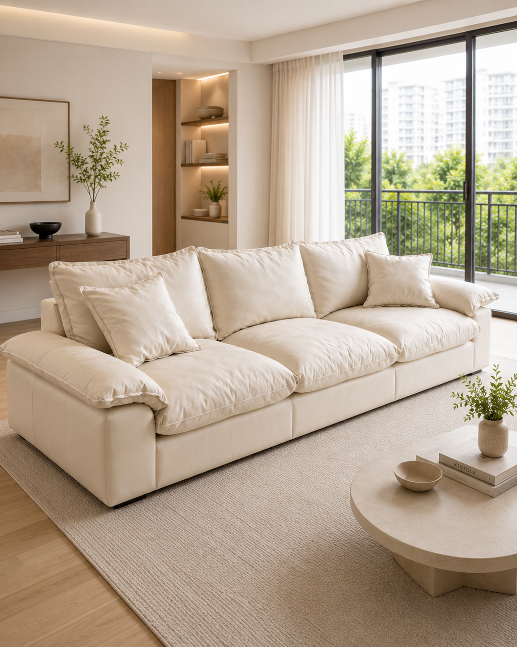 Vela Leather Adjustable Backrest Sofa