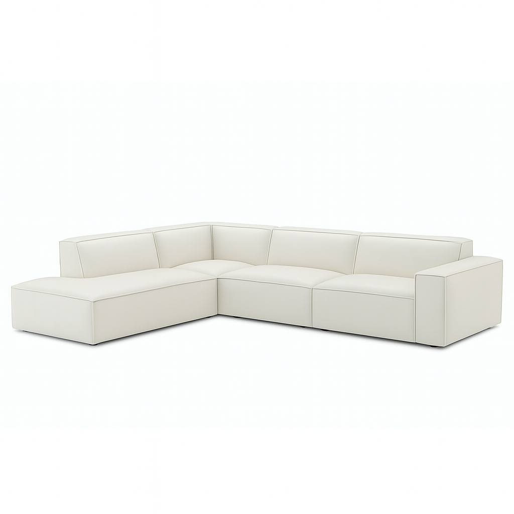Giacomo Premium Leather 4 Seater Corner Sofa