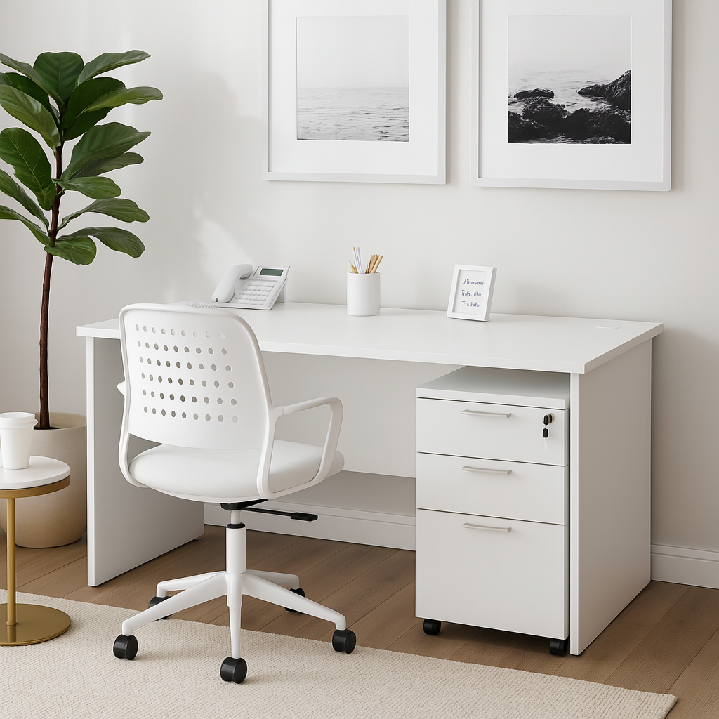 Guinevere Study Table (150cm) with Mobile Pedestal