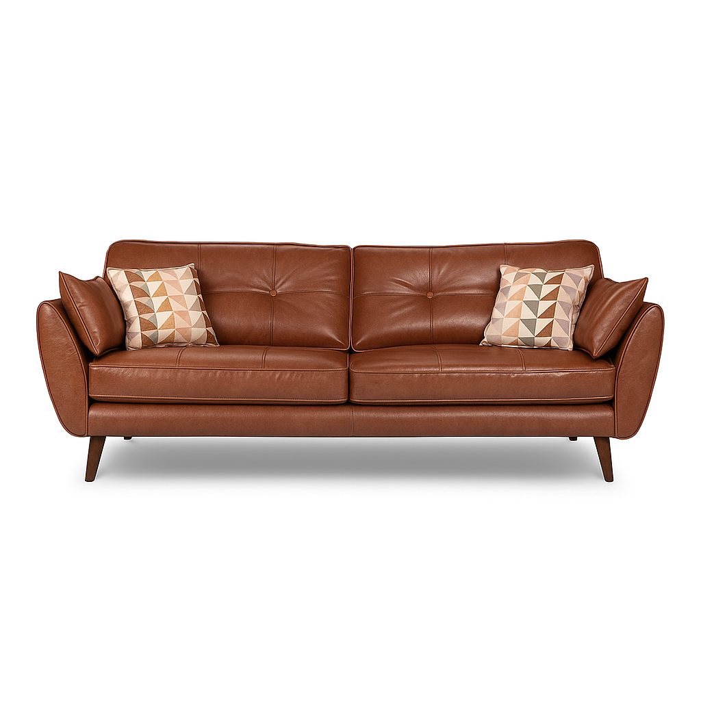 Heather Faux Leather Sofa