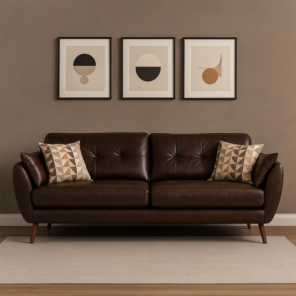Heather Faux Leather Sofa