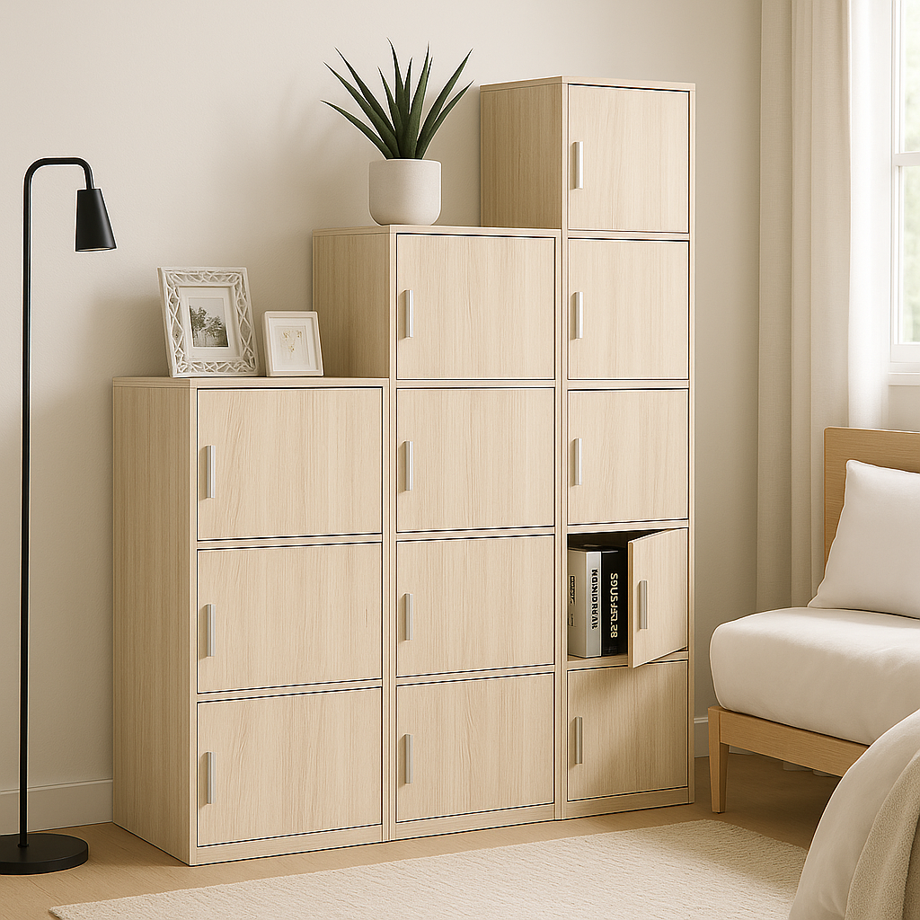 Darneil White Wash Storage Cabinet