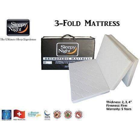 Sleepy Night 3-Fold Foldable Foam Mattress ( Single )