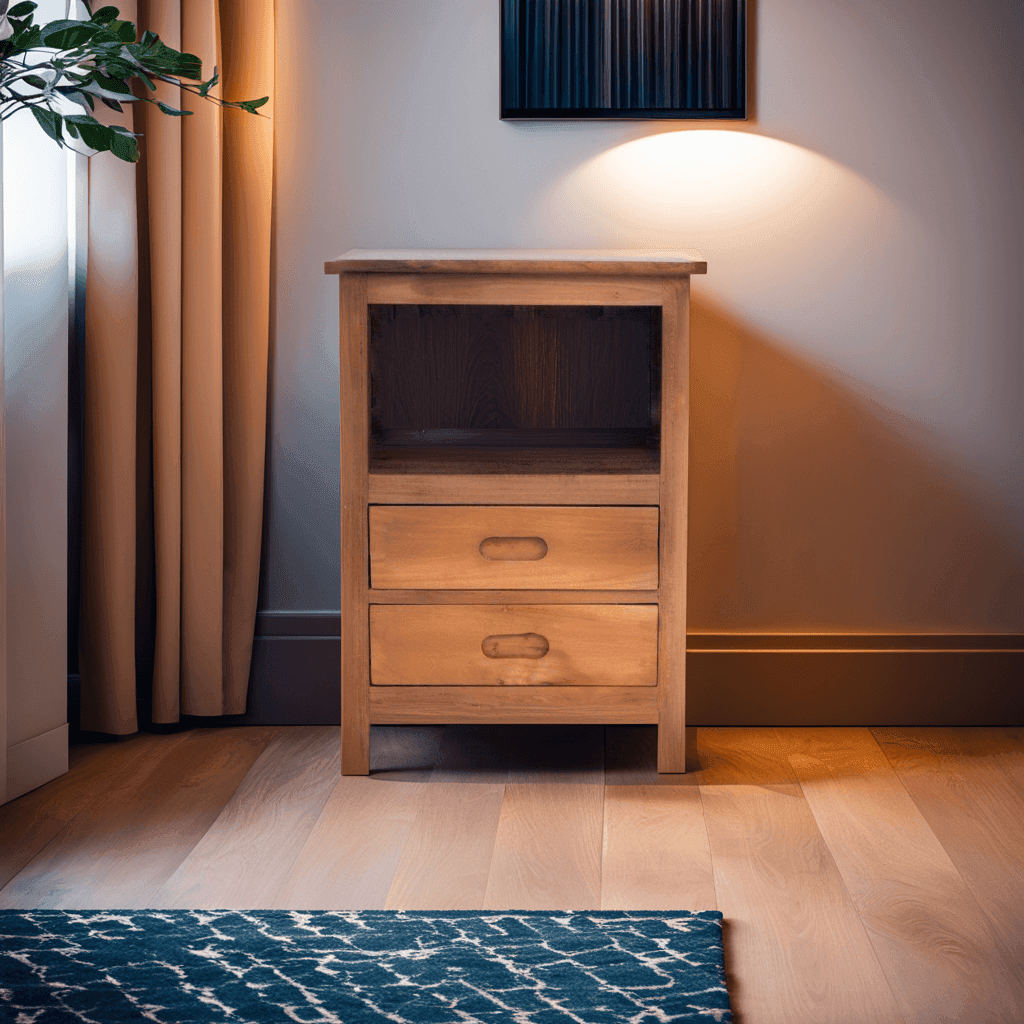 Megafurniture | Sylvie Teak Wood Bed Side Table | Bed Side Table
