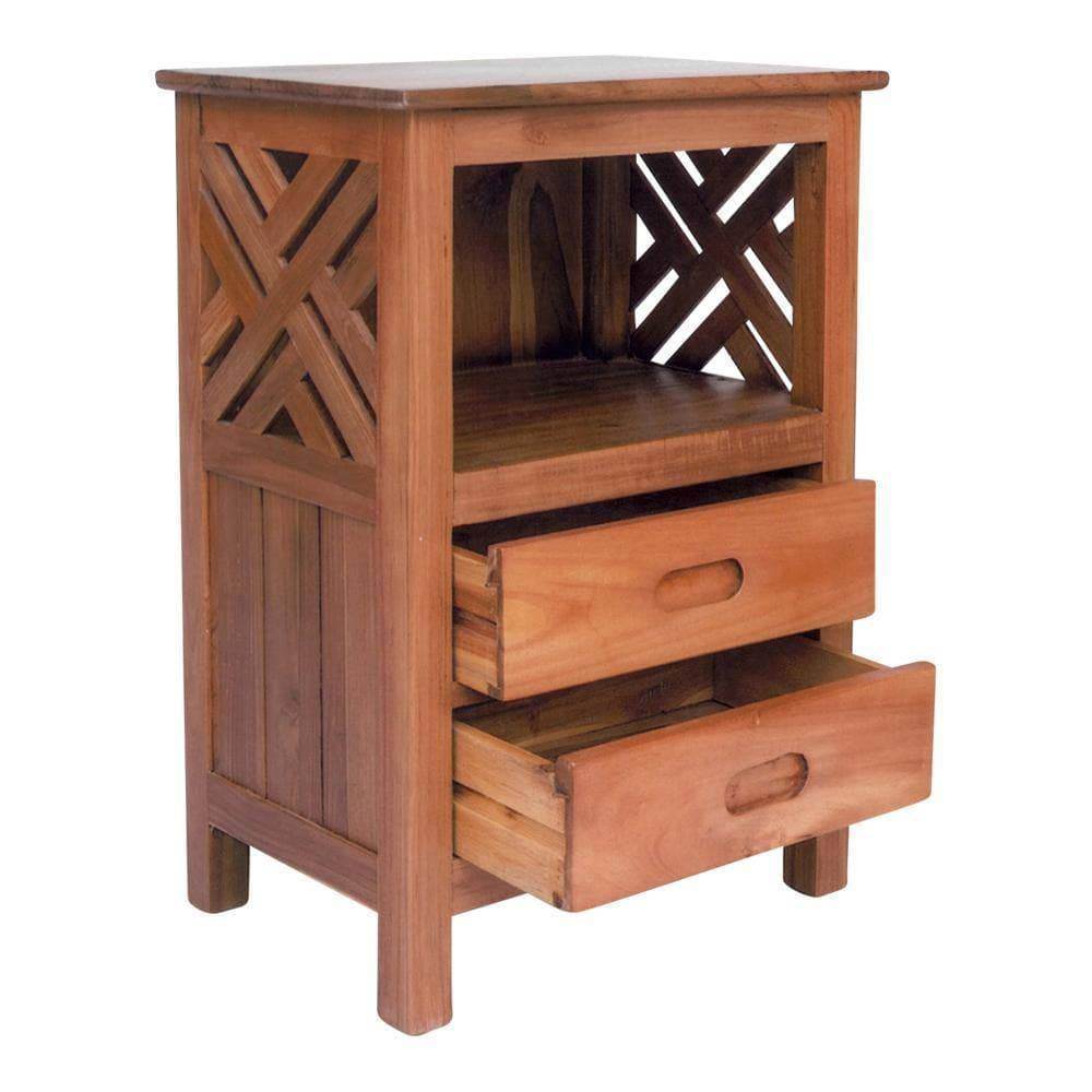 Megafurniture | Sylvie Teak Wood Bed Side Table | Bed Side Table